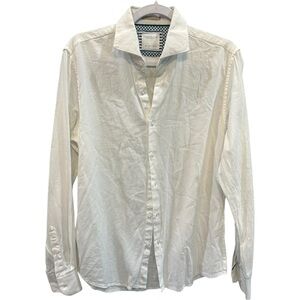 Denim & Flower White Dress Shirt Classic Style